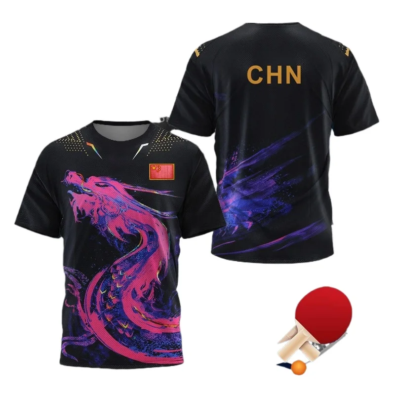 T-shirt graphique Dragon de Ch - Badminton Lovers avis et prix