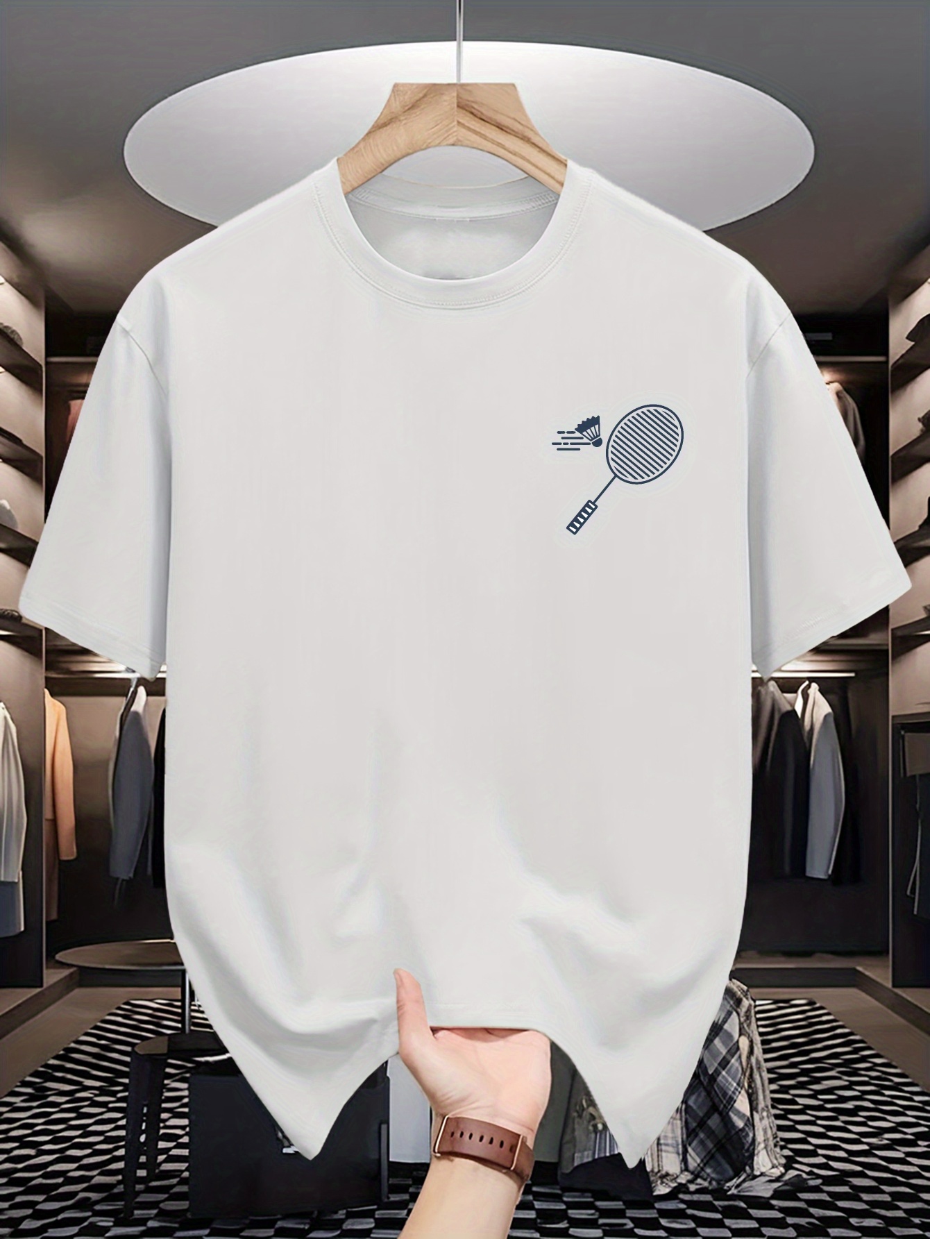 T-shirt à col rond pour homme, - Badminton Lovers avis et prix